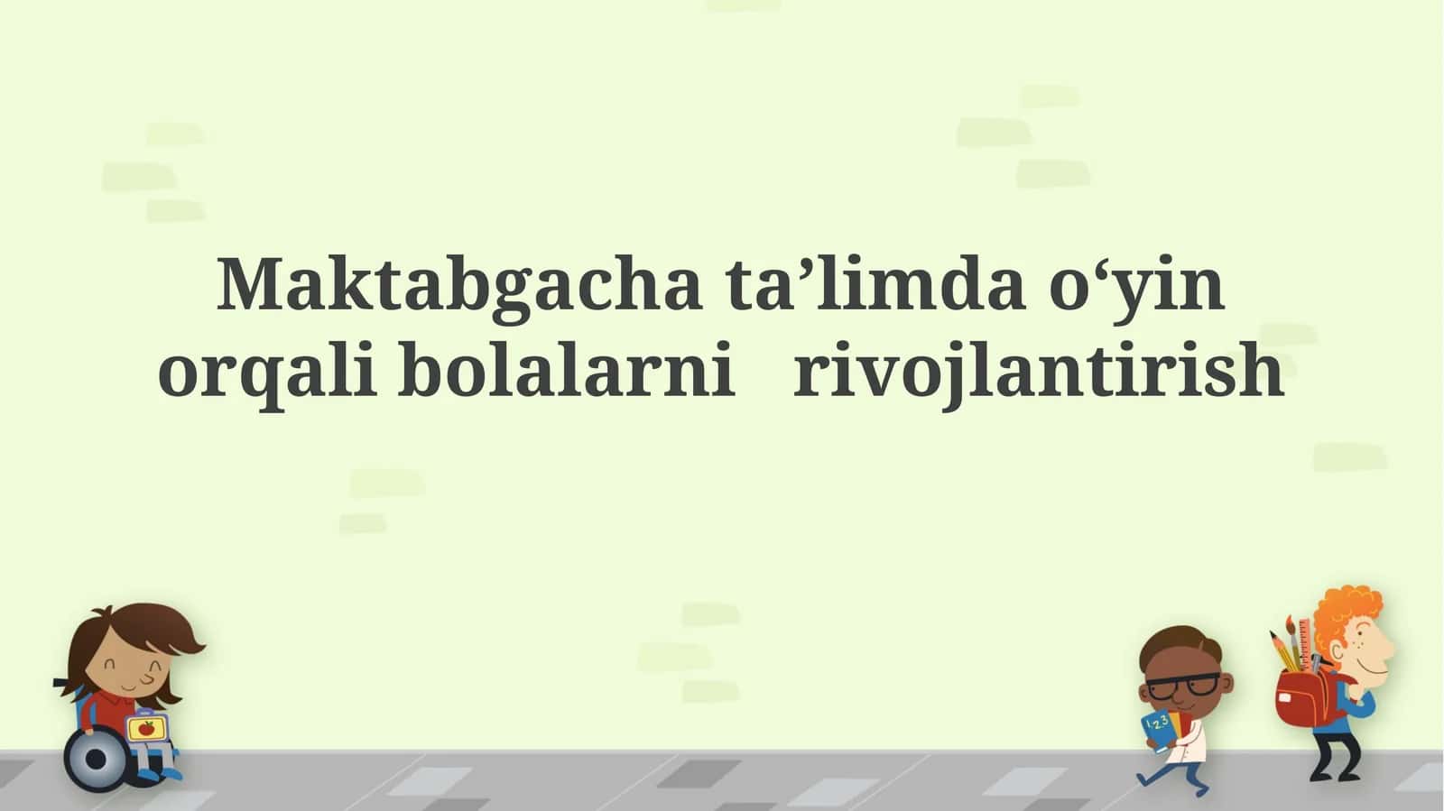 Maktabgacha taʼlimda oʻyin orqalibolalarnirivojlantirish 1