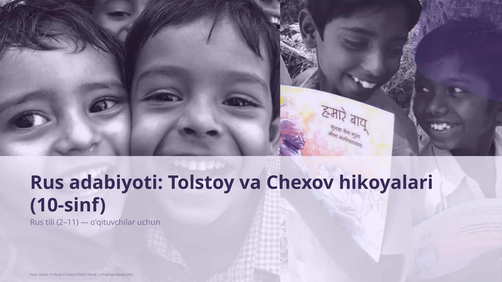 Rus adabiyoti: Tolstoy va Chexov hikoyalari (10-sinf) 1