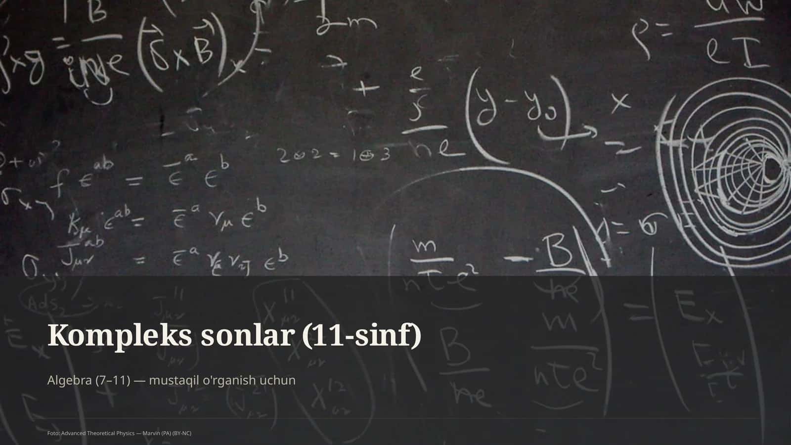 Kompleks sonlar (11-sinf) 1