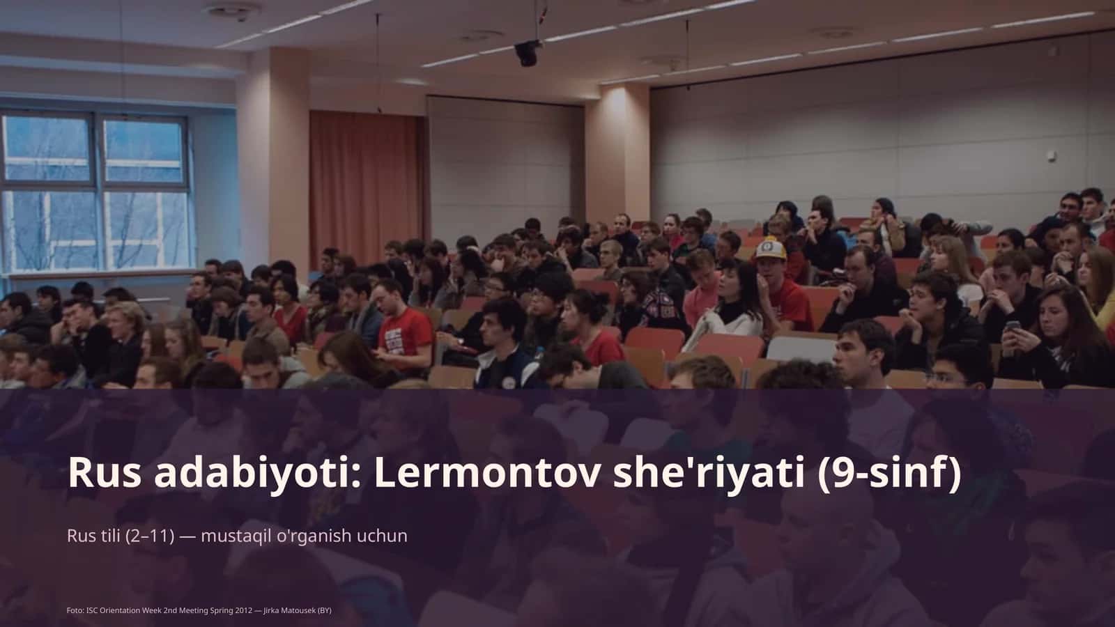 Rus adabiyoti: Lermontov she'riyati (9-sinf) 1