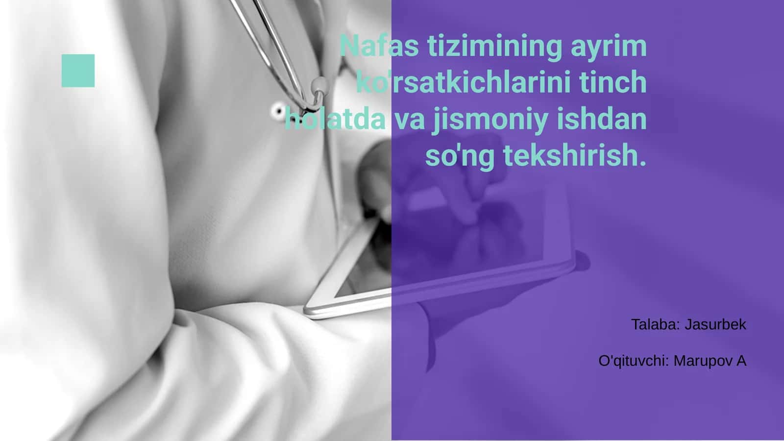 Nafas tizimi haqida qisqacha ma'lumot 1