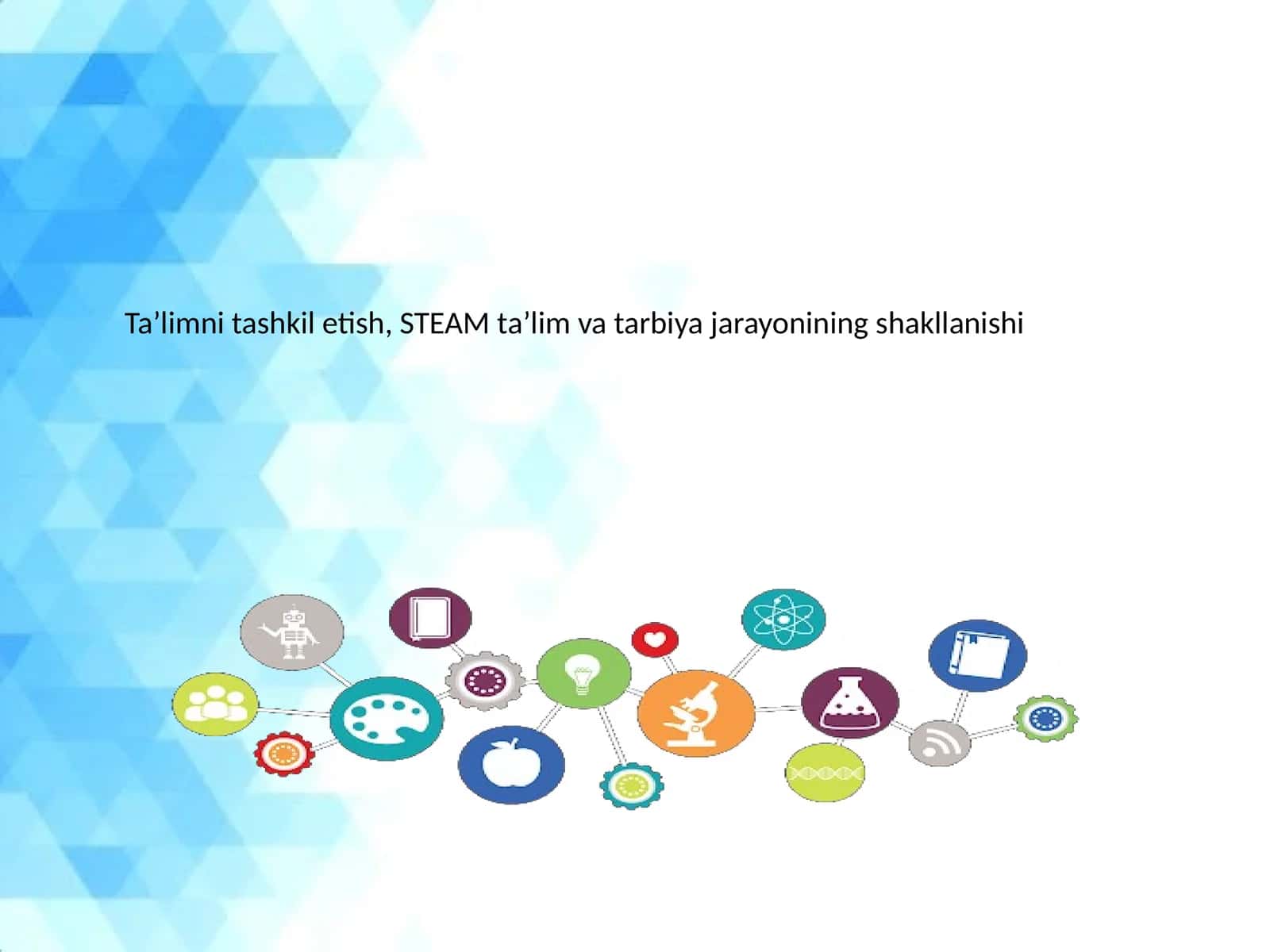 Ta’limni tashkil etish, STEAM ta’lim va tarbiya jarayonining shakllanishi 1