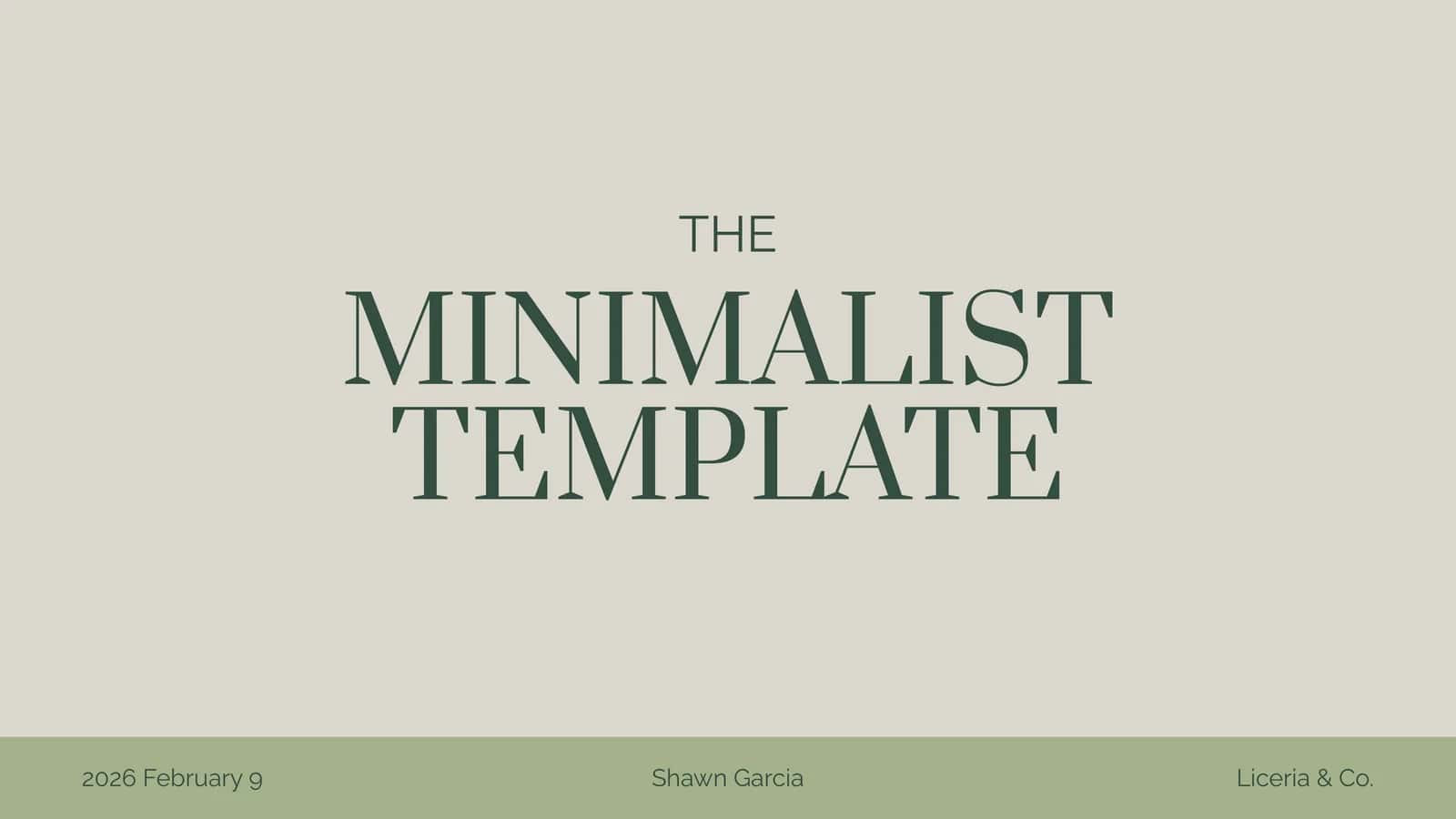 MINIMALIST TEMPLATE 1