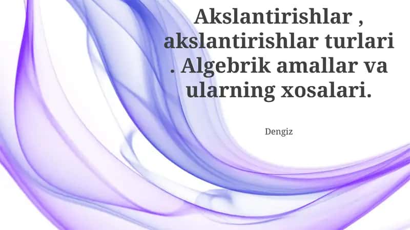 Aks ettirishlar 1