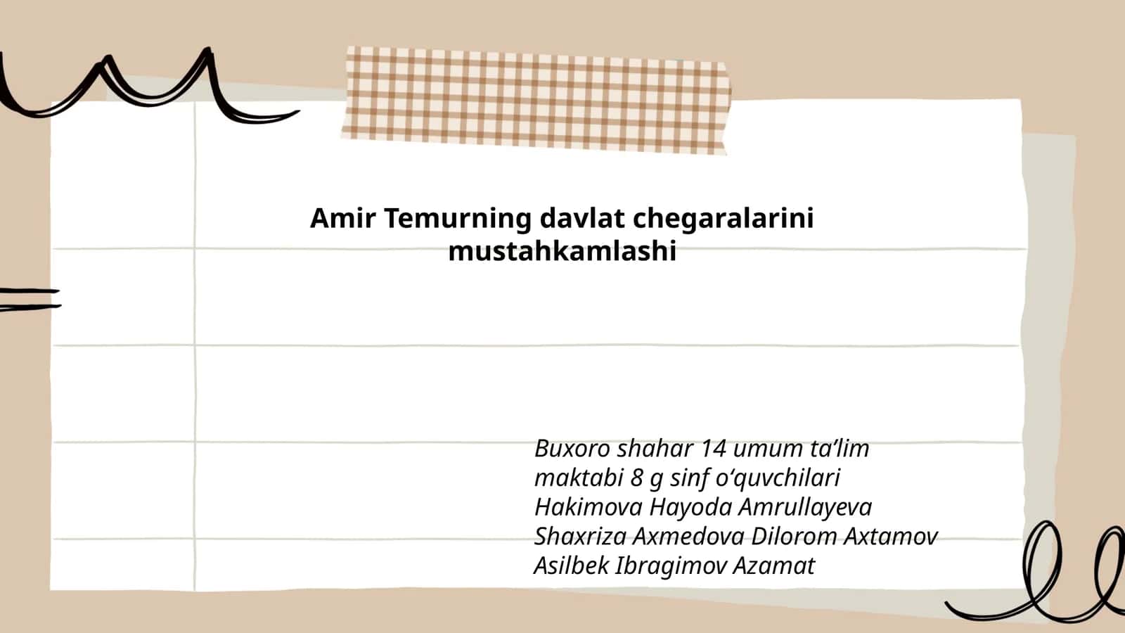Buxoro shahar 14 umum taʼlim maktabi 8 g sinf oʻquvchilari 1