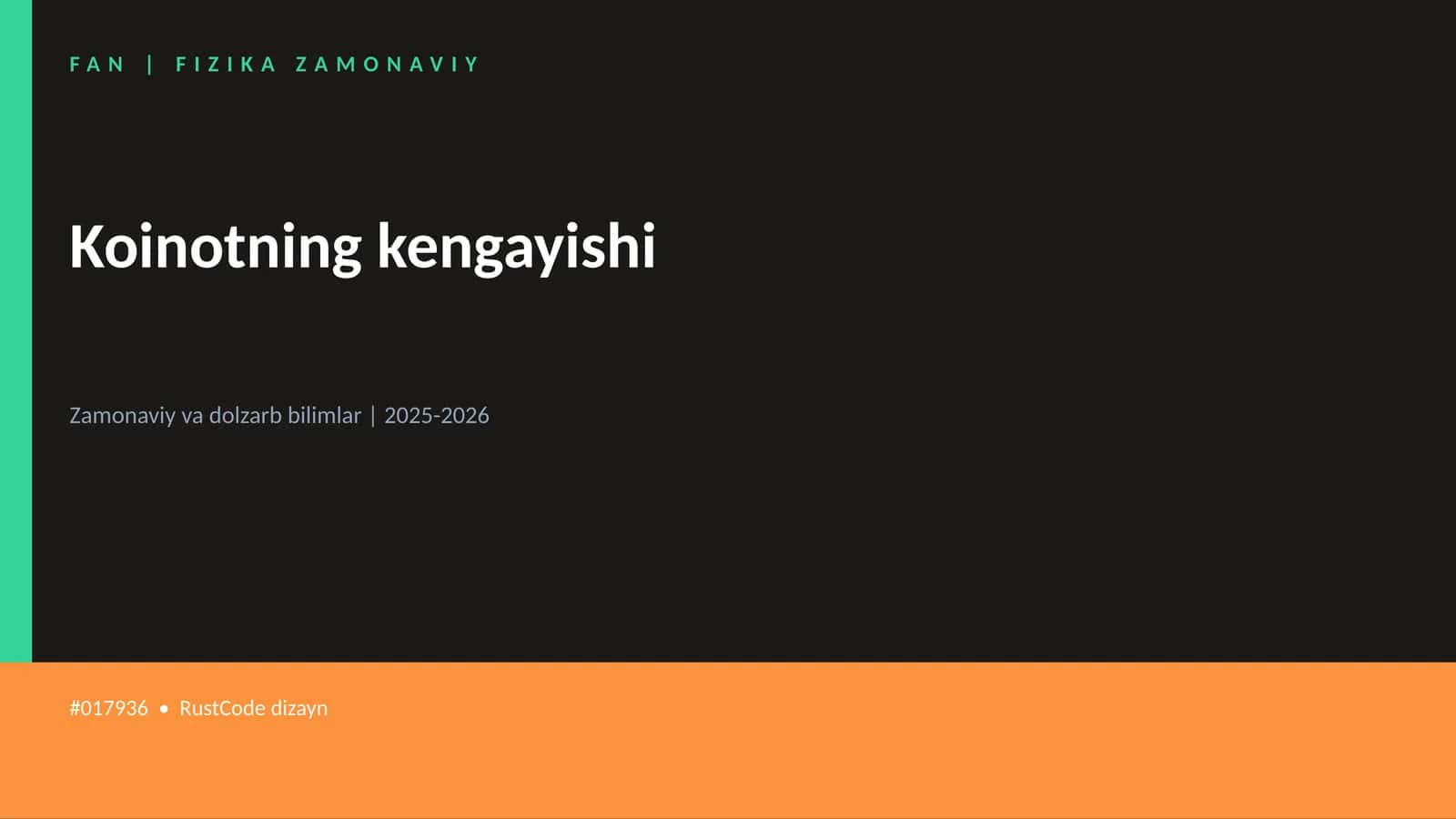 Koinotning kengayishi 1