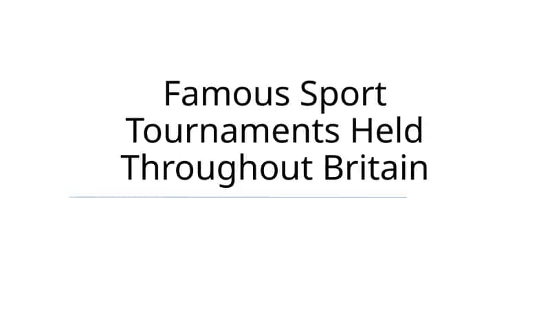 The Wimbledon Championships 1
