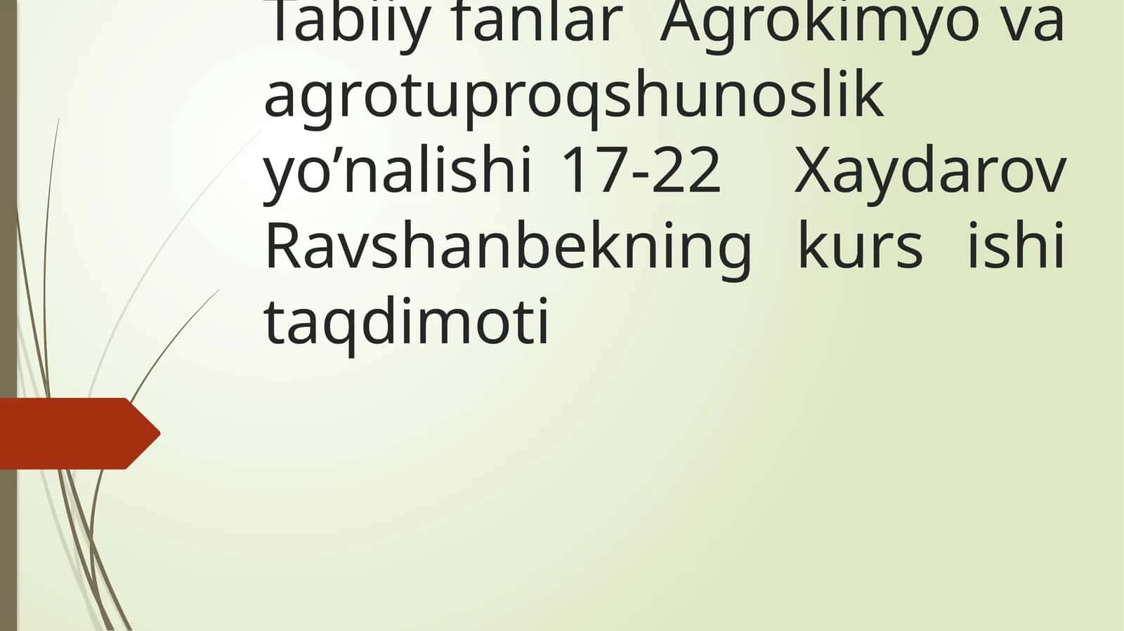 G’o’zaustida amalga oshiriladigan vegetatsion tajribalar 1