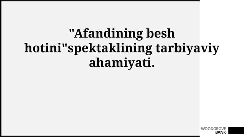 Afandining besh xotini 1