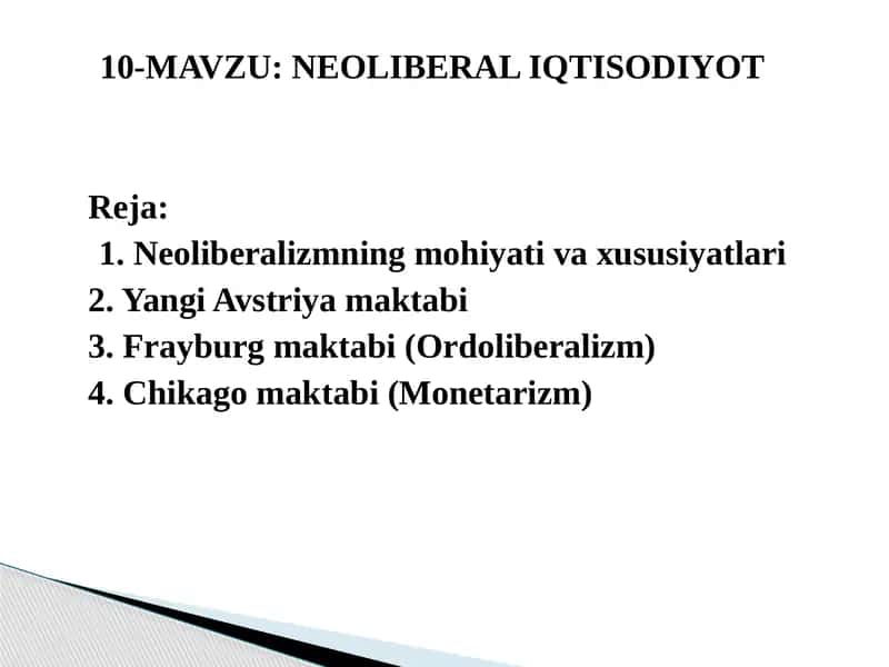 NEOLIBERAL IQTISODIYOT 1