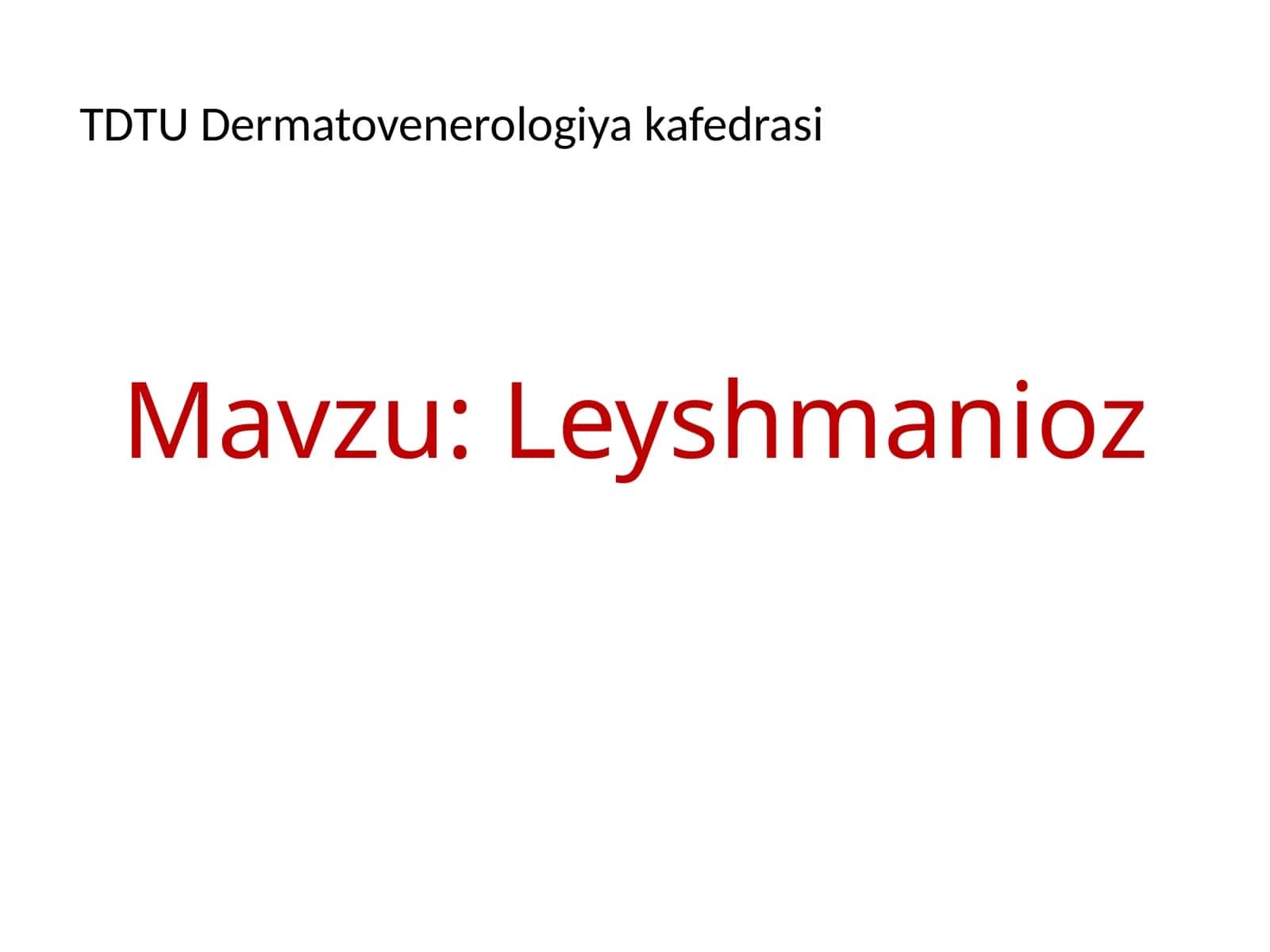 Leyshmanioz 1