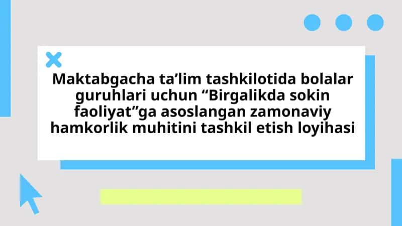 Birgalikda sokin faoliyat 1
