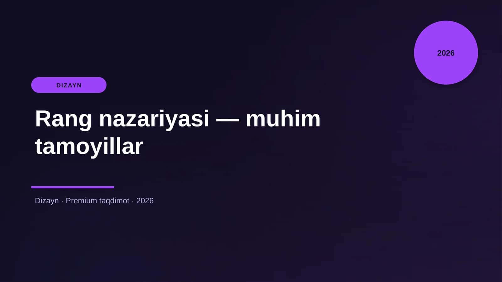 Rang nazariyasi — muhim tamoyillar 1
