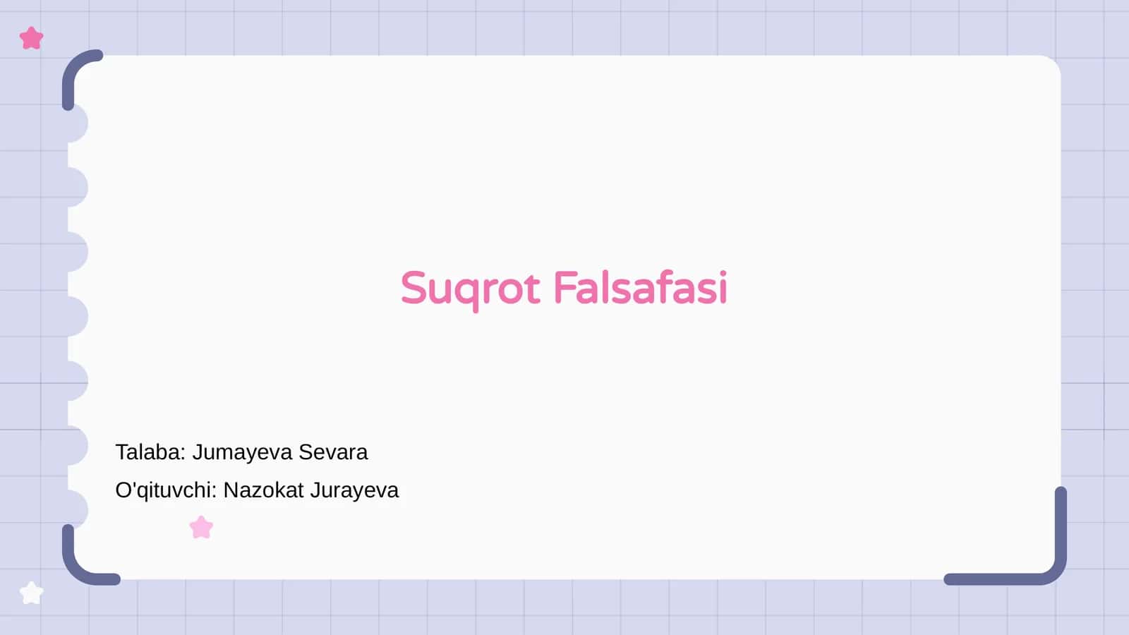 Suqrot Falsafasi 1