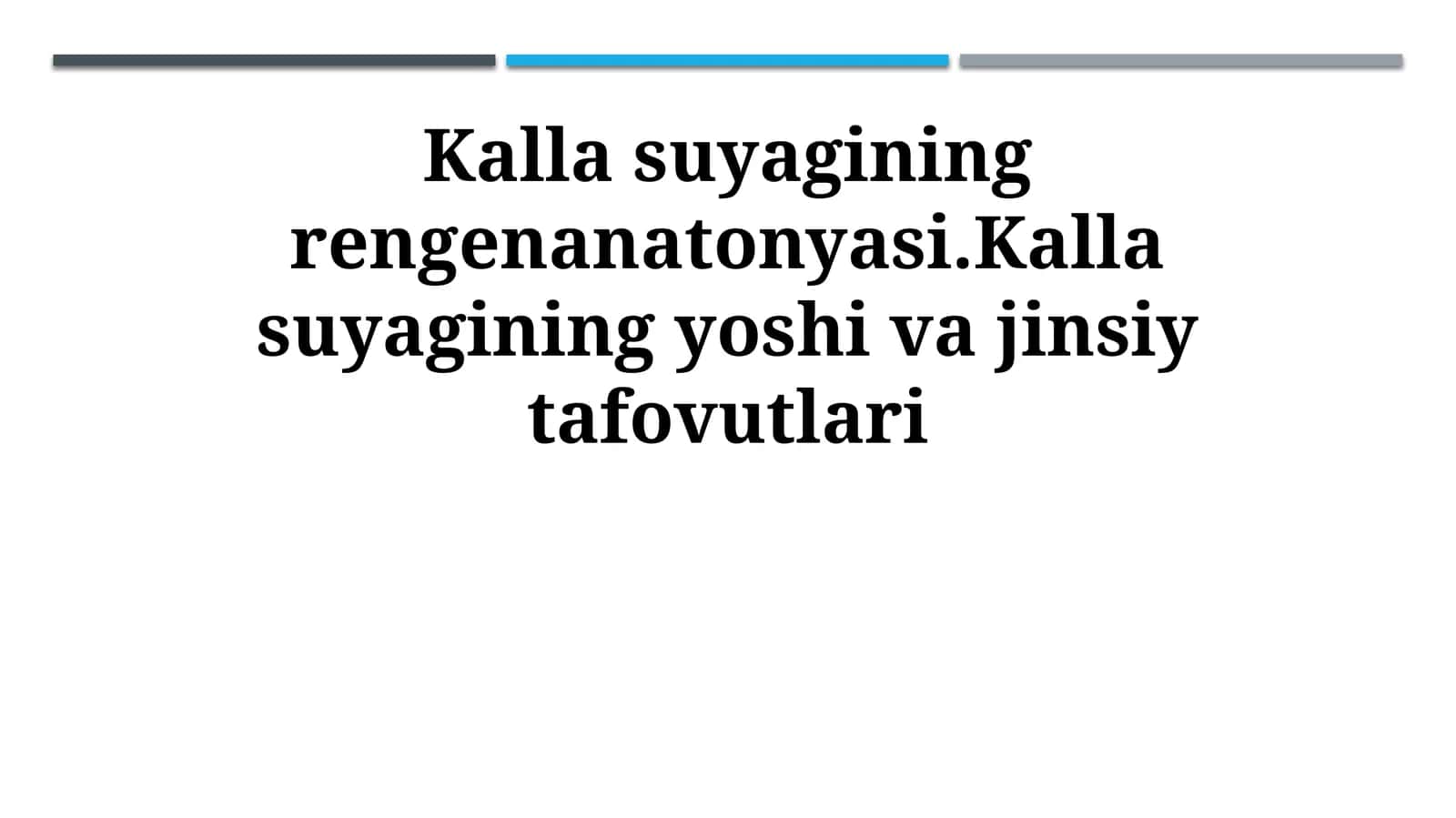 Kalla suyagining rengenanatonyasi.Kalla suyagining yoshi va jinsiy tafovutlari 1