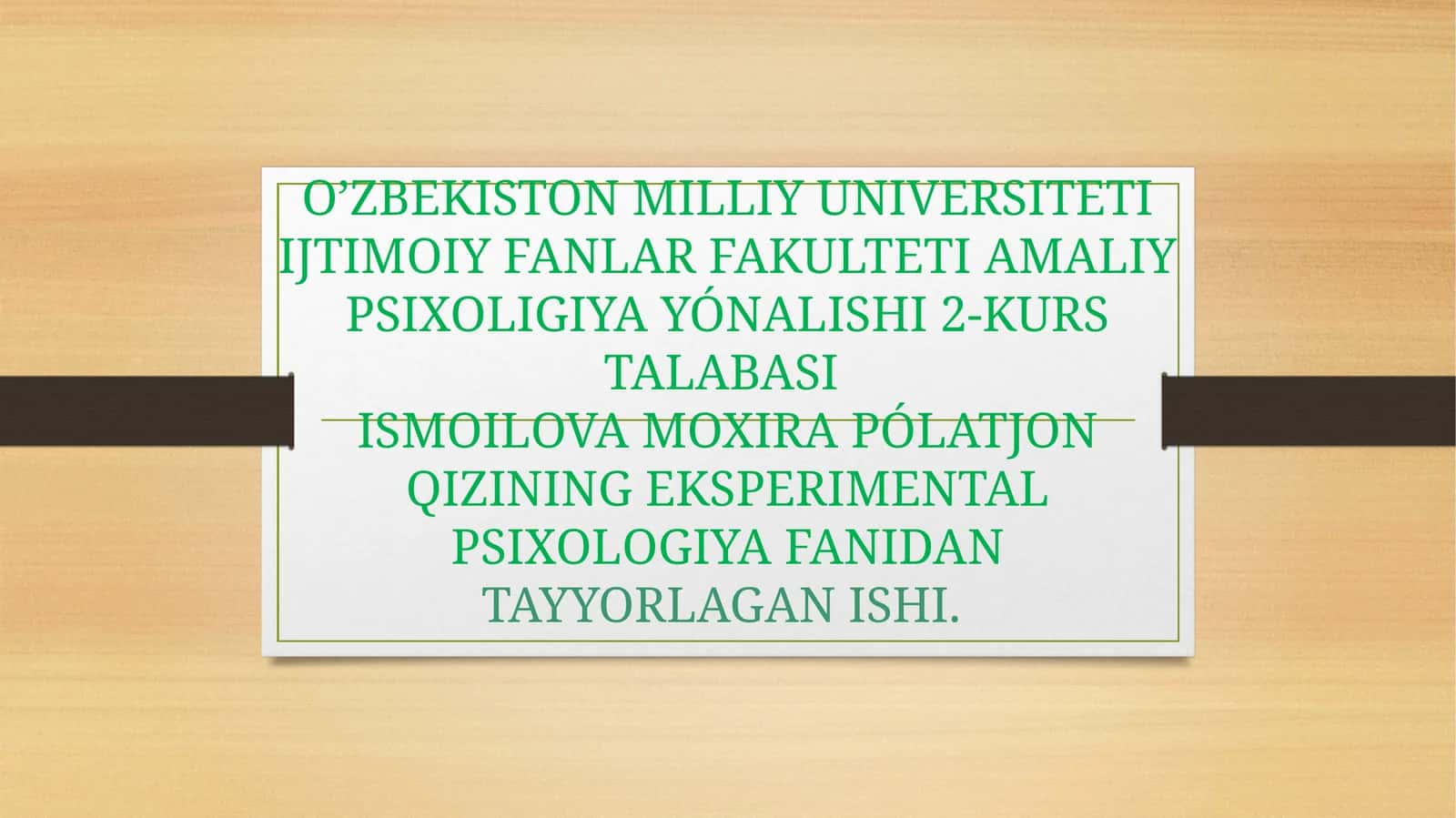 QISQA MUDDATLI XOTIRANI TADQIQ ETISH 1