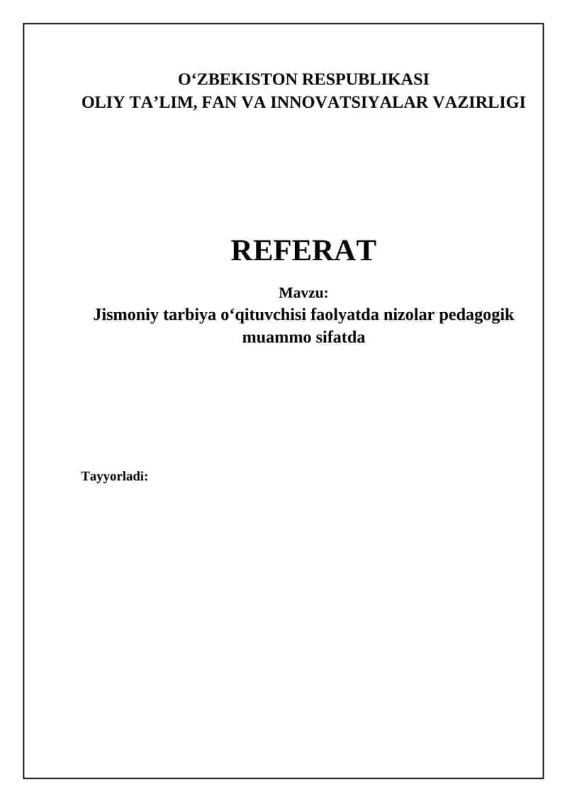 Jismoniy Tarbiya O'qituvchisining Konfliktlarni Boshqarishdagi Roli 1