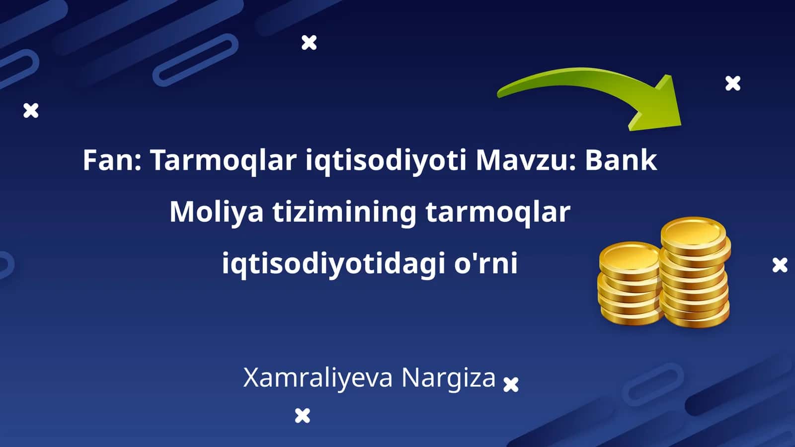 Bank Moliya tizimining tarmoqlar iqtisodiyotidagi o'rni 1