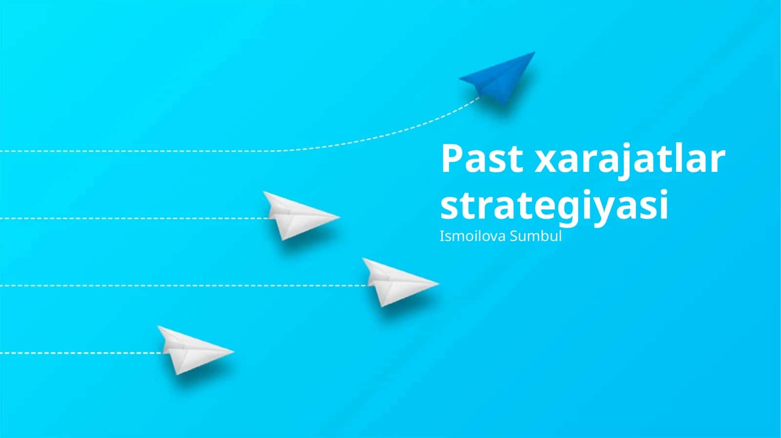 Past xarajatlar strategiyasi 1