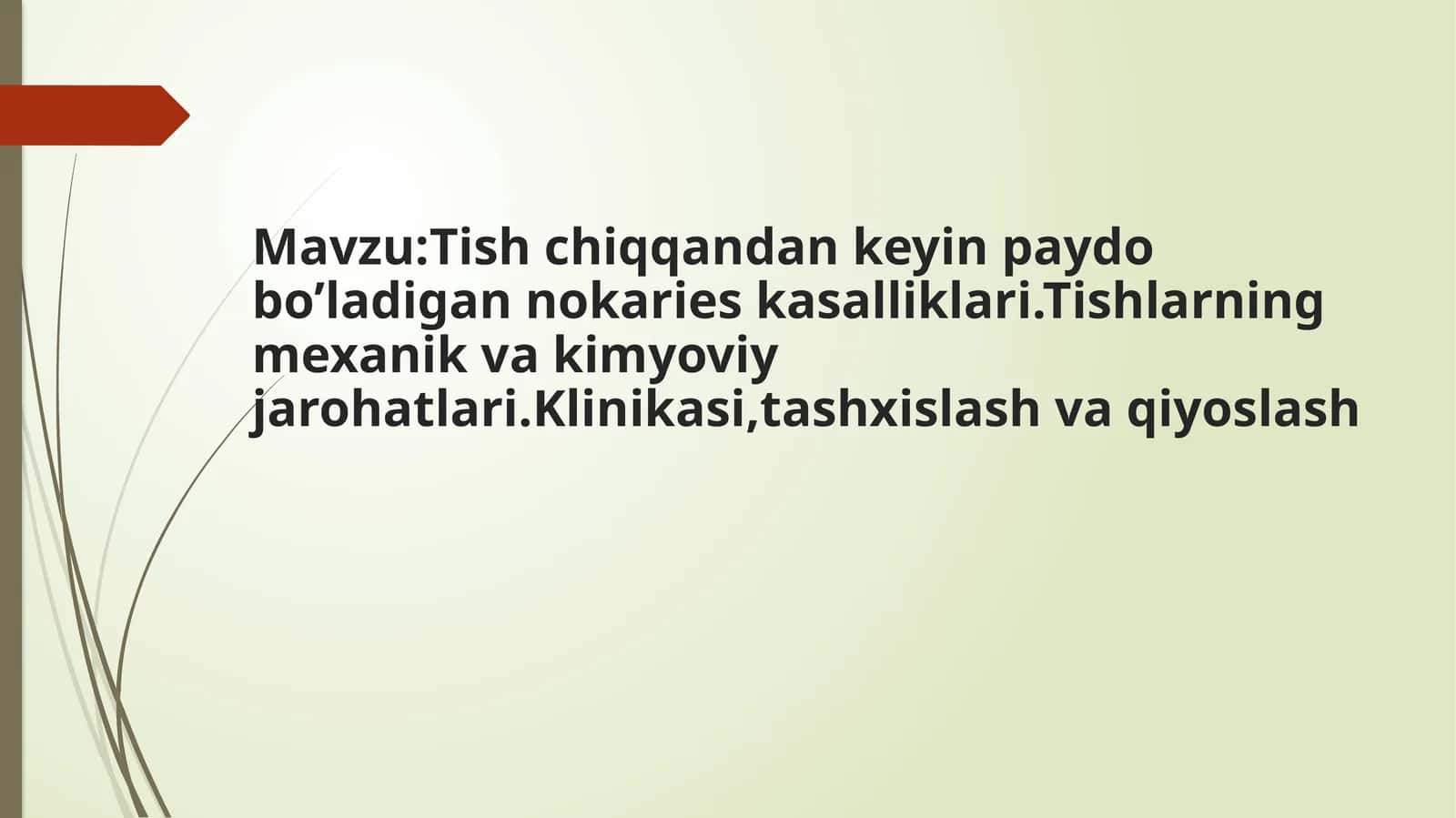 Tish chiqqandan keyin paydo bo'ladigan nokaries kasalliklari 1