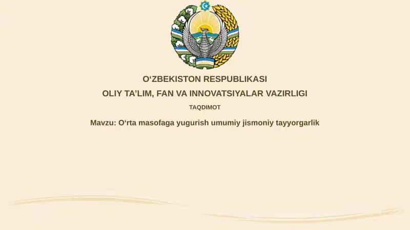 Umumiy jismoniy tayyorgarlik asoslari 1