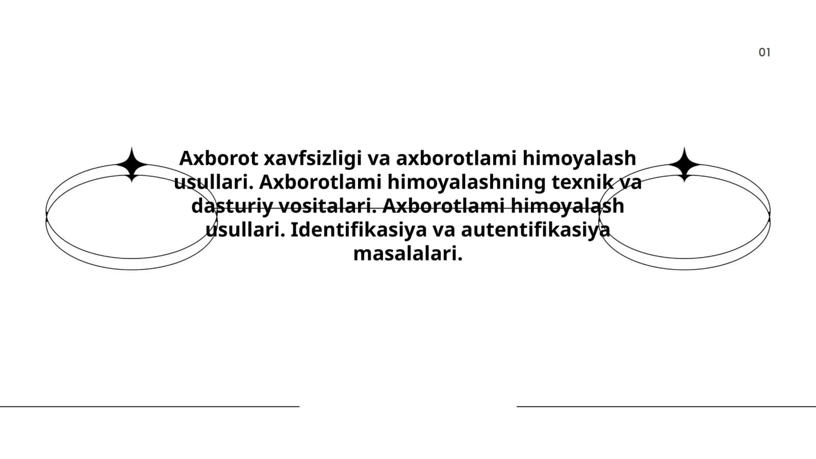 Axborot xavfsizligi va axborotlami himoyalash usullari 1
