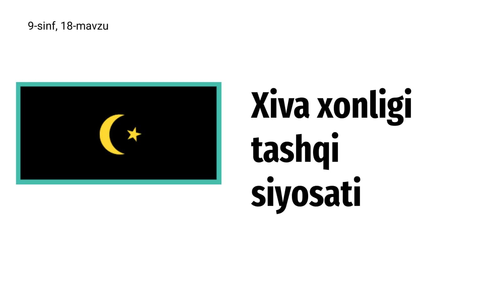 Xiva xonligi tashqi siyosati 1