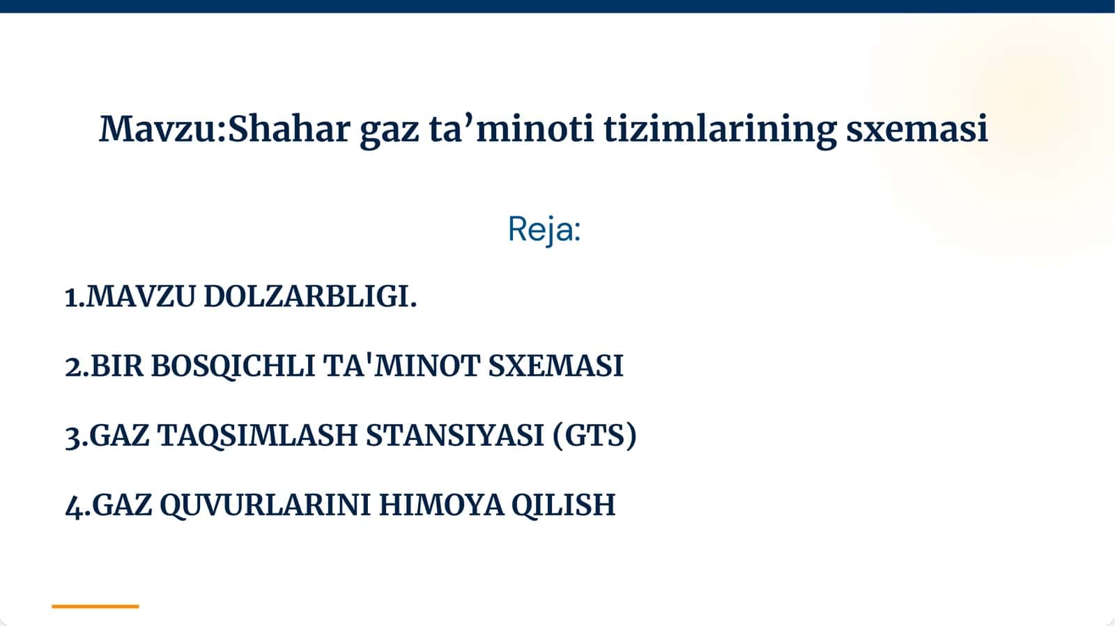 Shahar gaz ta’minoti tizimlarining sxemasi 1