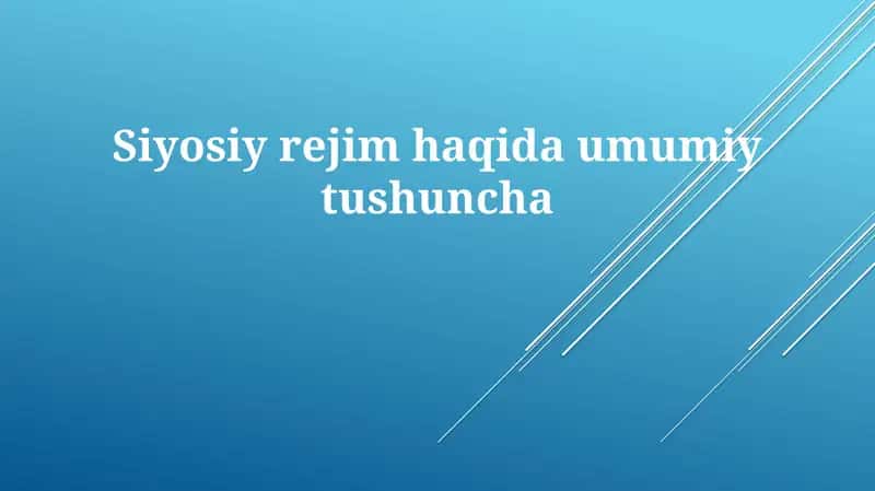 Siyosiy rejimlar 1