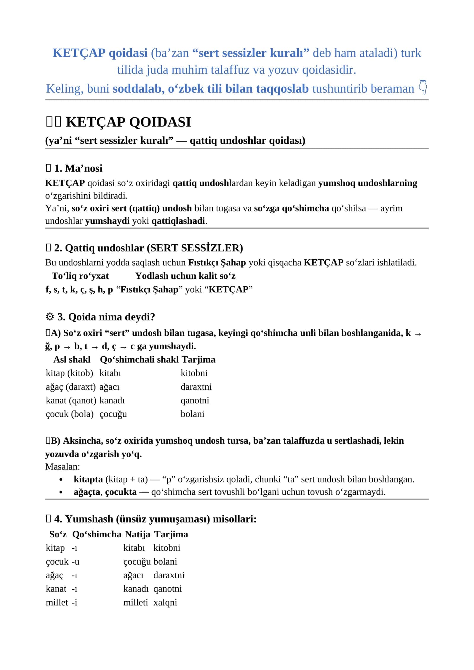 KETÇAP qoidasi 1