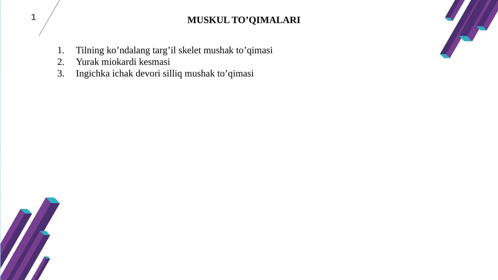 MUSKUL TO’QIMALARI 1