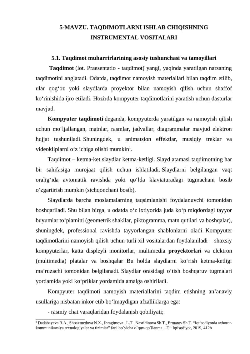 Taqdimotlar ustida 1