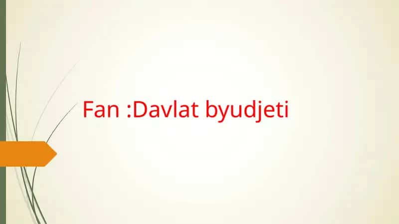 Davlat byudjeti g'azna ijrosi 1