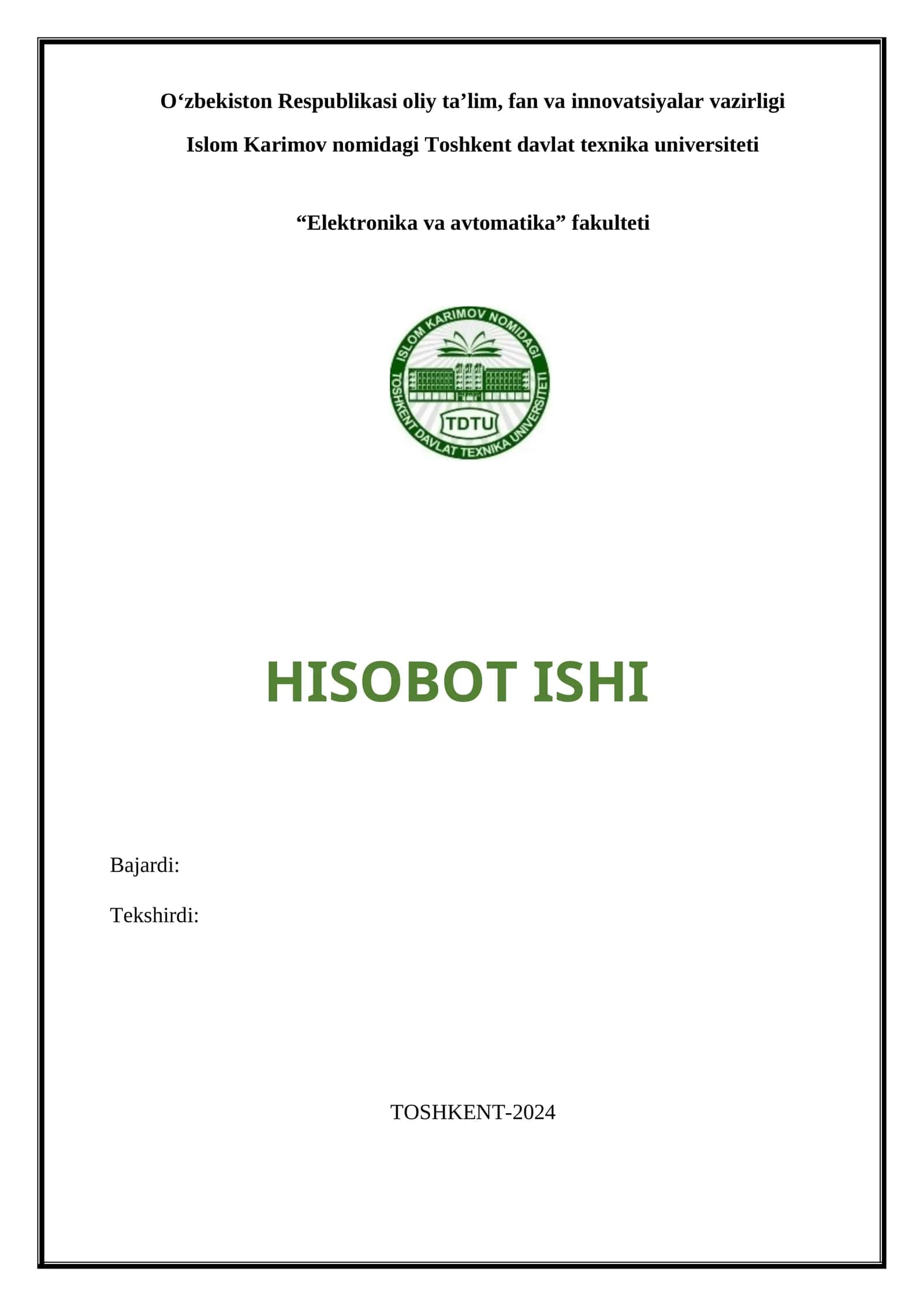 HISOBOT ISHI 1