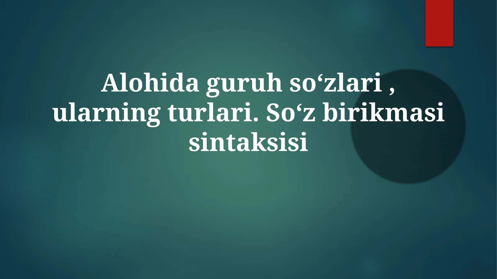 So'z birikmalarining sintaksisi 1