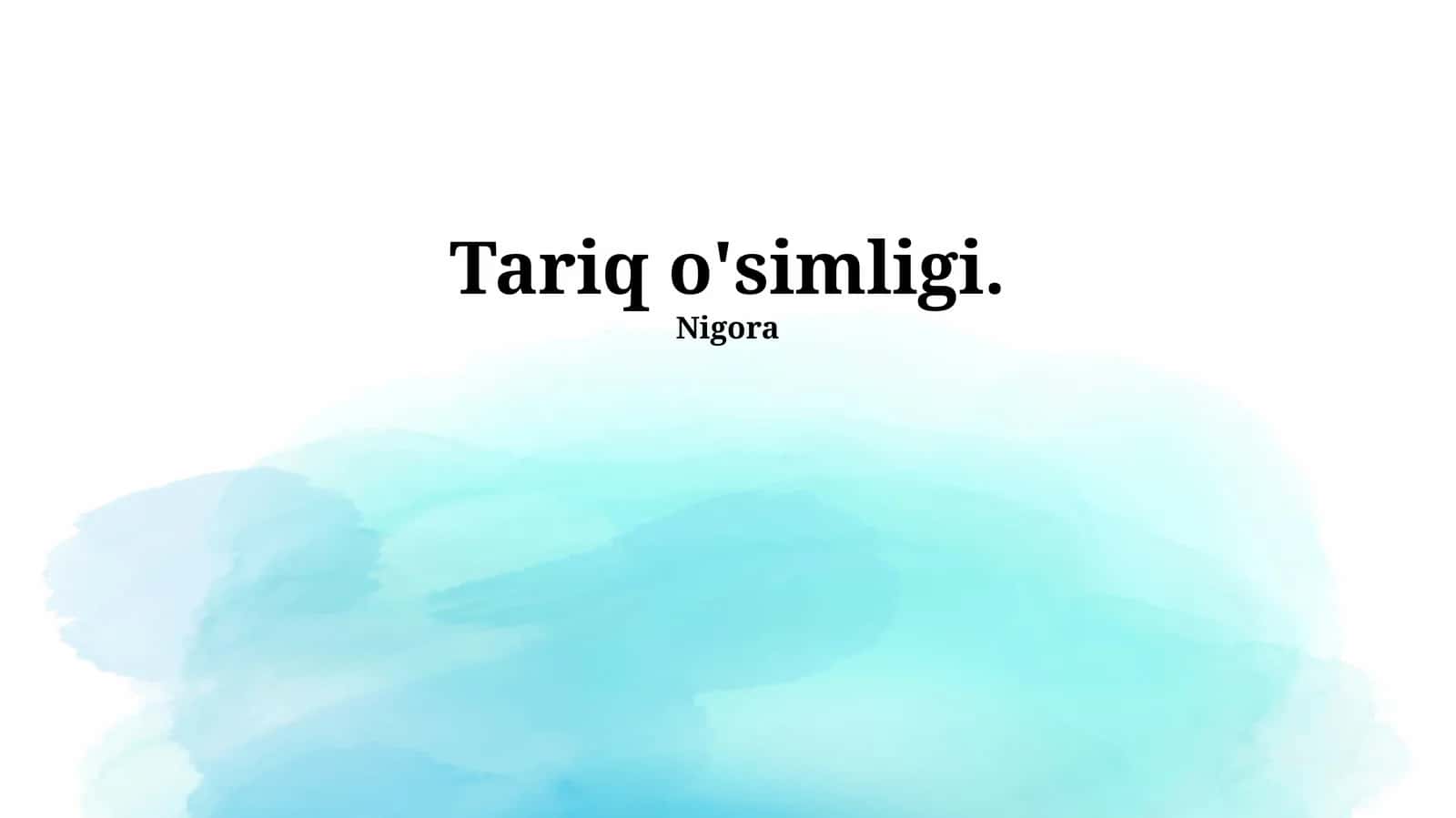 Oʻsimliklarning Tashqi Tuzilishi 1