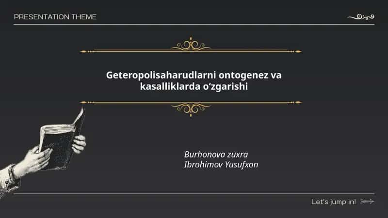 Geteropolisaharudlarni ontogenez va kasalliklarda oʻzgarishi 1