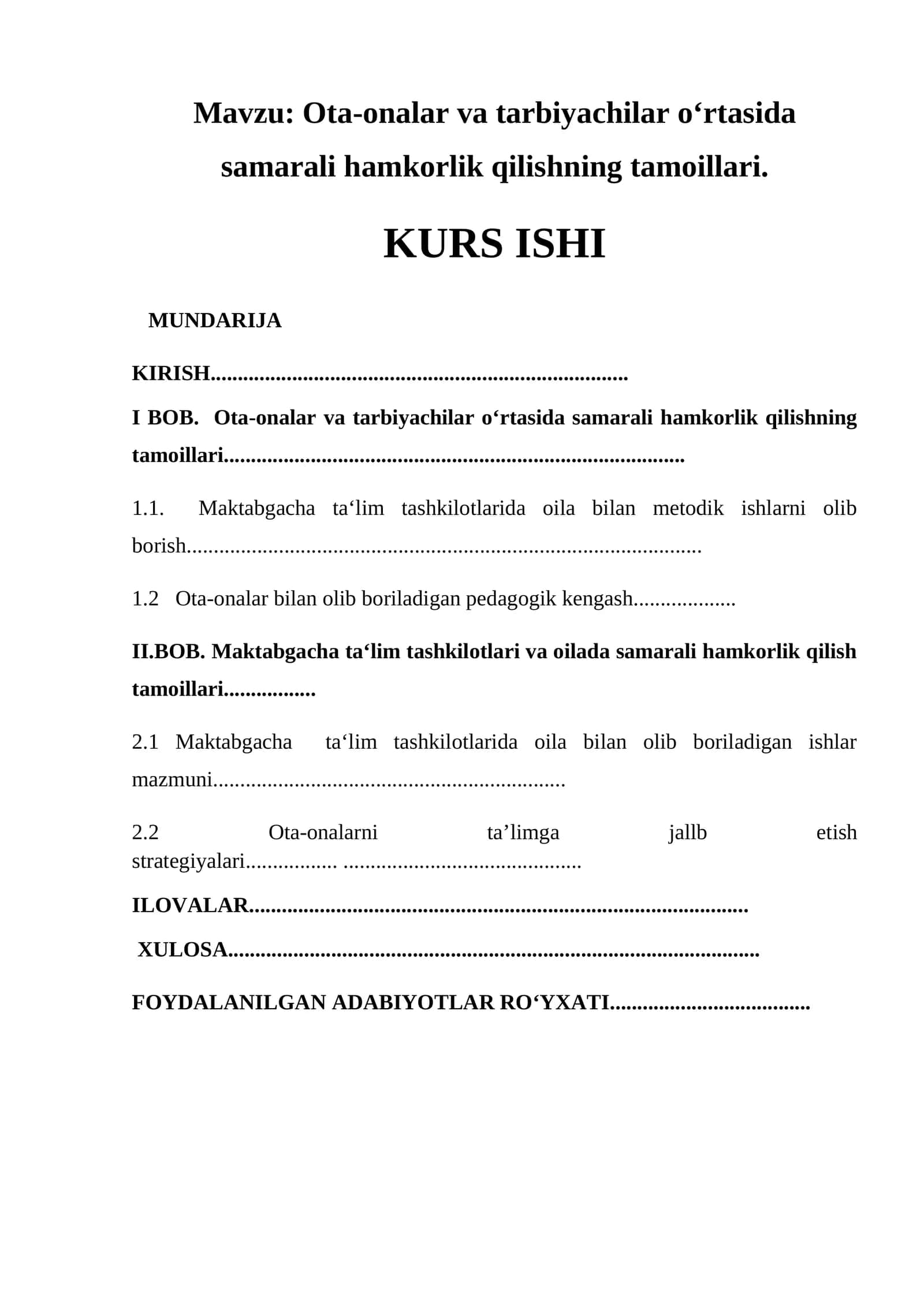 Ota-onalar va tarbiyachilar o‘rtasida samarali hamkorlik qilishning tamoillari 1