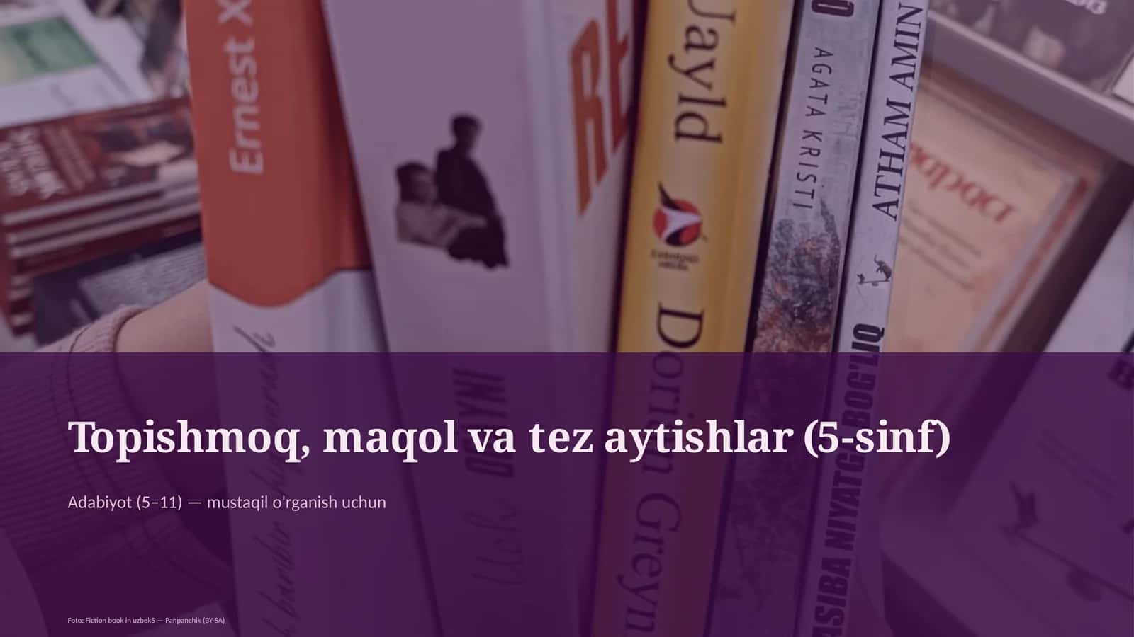 Adabiyot (5–11) 1