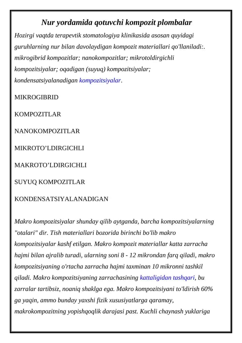 Kompozit plombalar 1