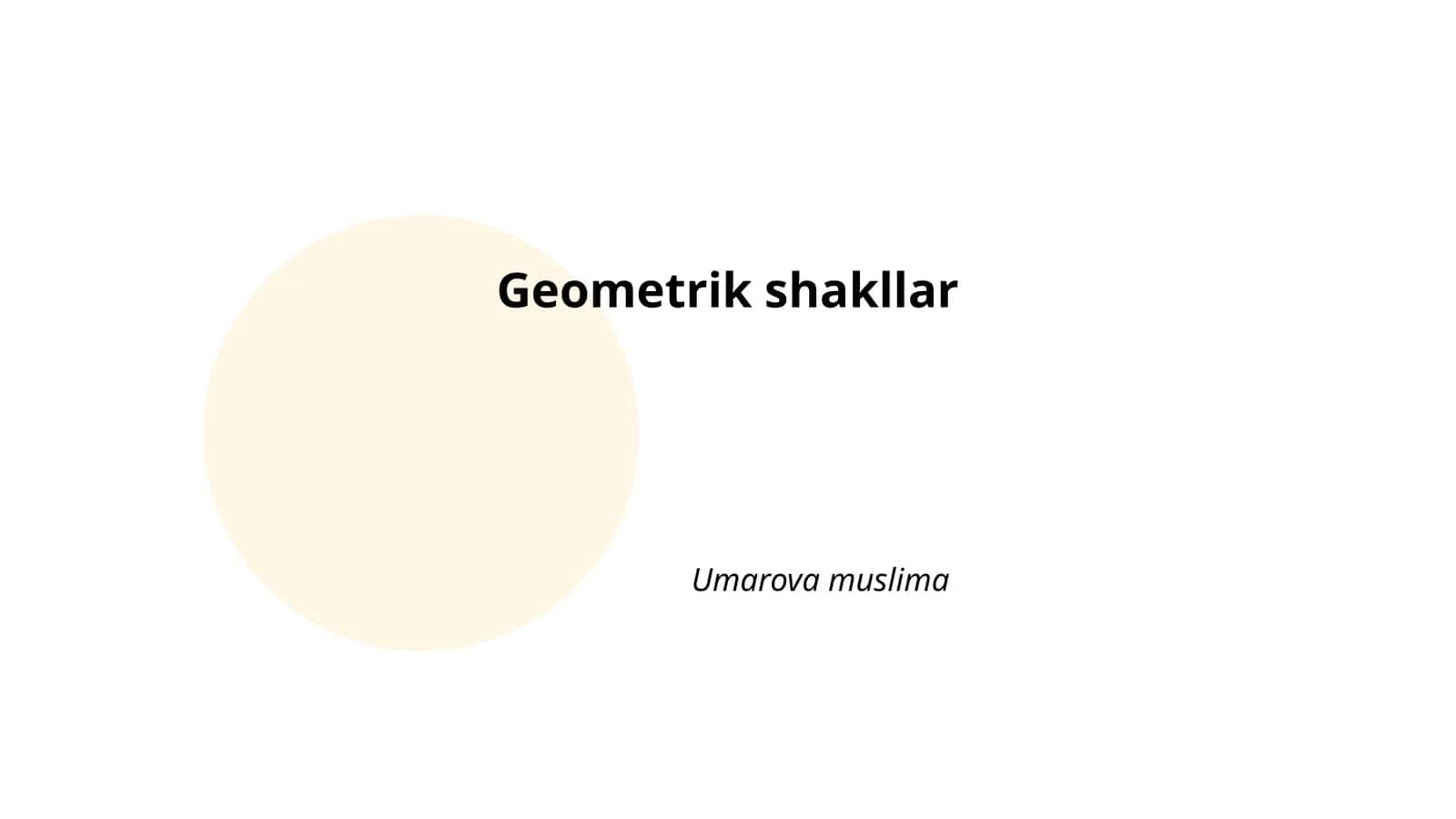 Geometrik shakllar 1