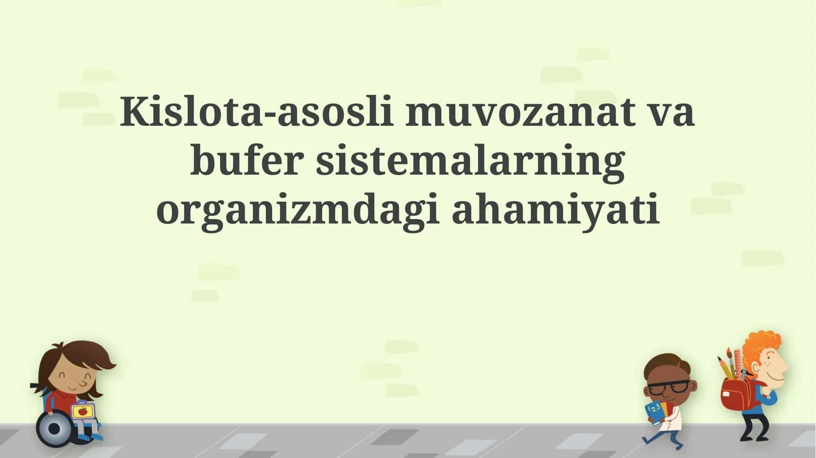 Kislota-asos muvozanati va pH tushunchasi 1