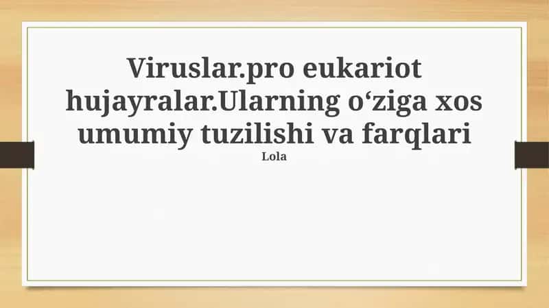 Viruslar 1