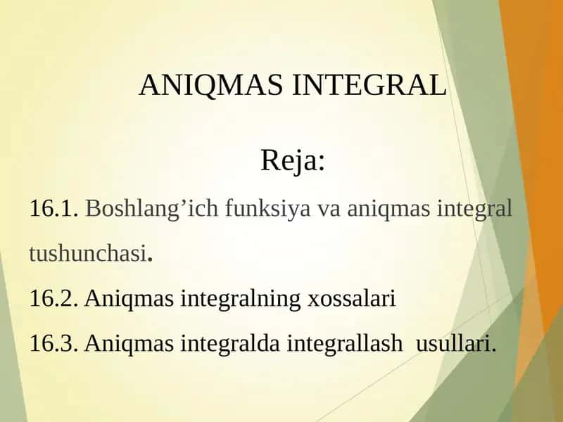 Aniqmas Integral 1