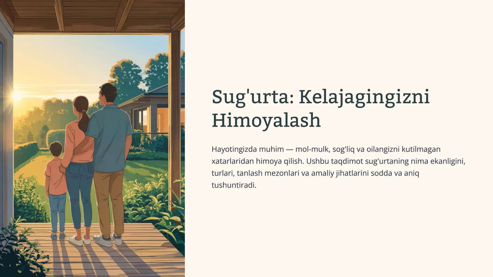 Sugurta Kelajagingizni Himoyalash 1