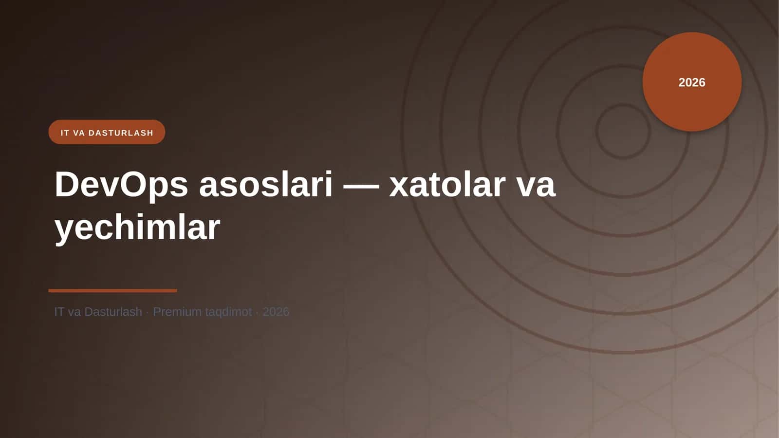 DevOps asoslari — xatolar va yechimlar 1