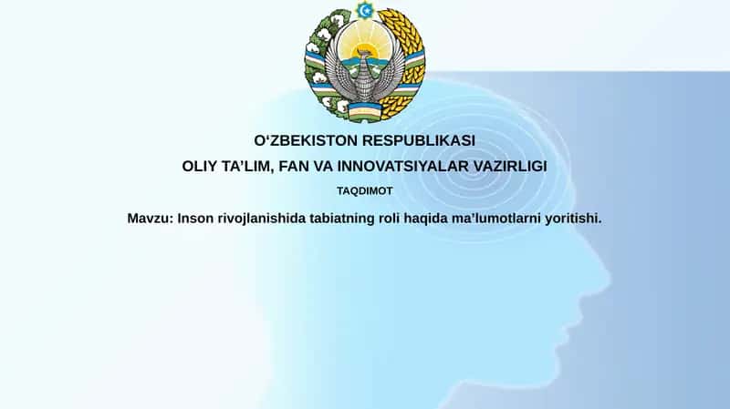 Tabiatning inson taraqqiyotiga ta'siri 1