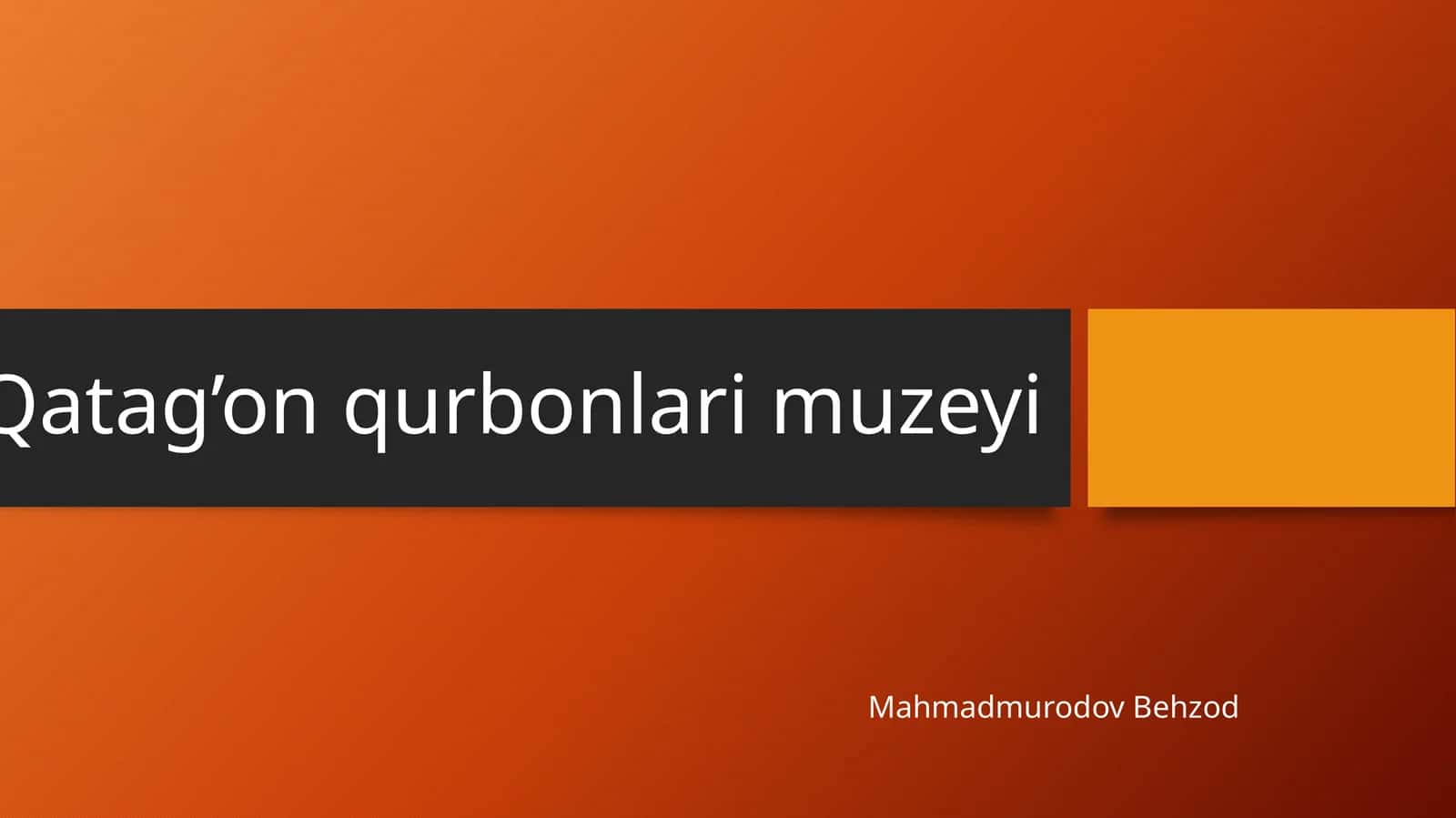 Qatag’on qurbonlari muzeyi 1