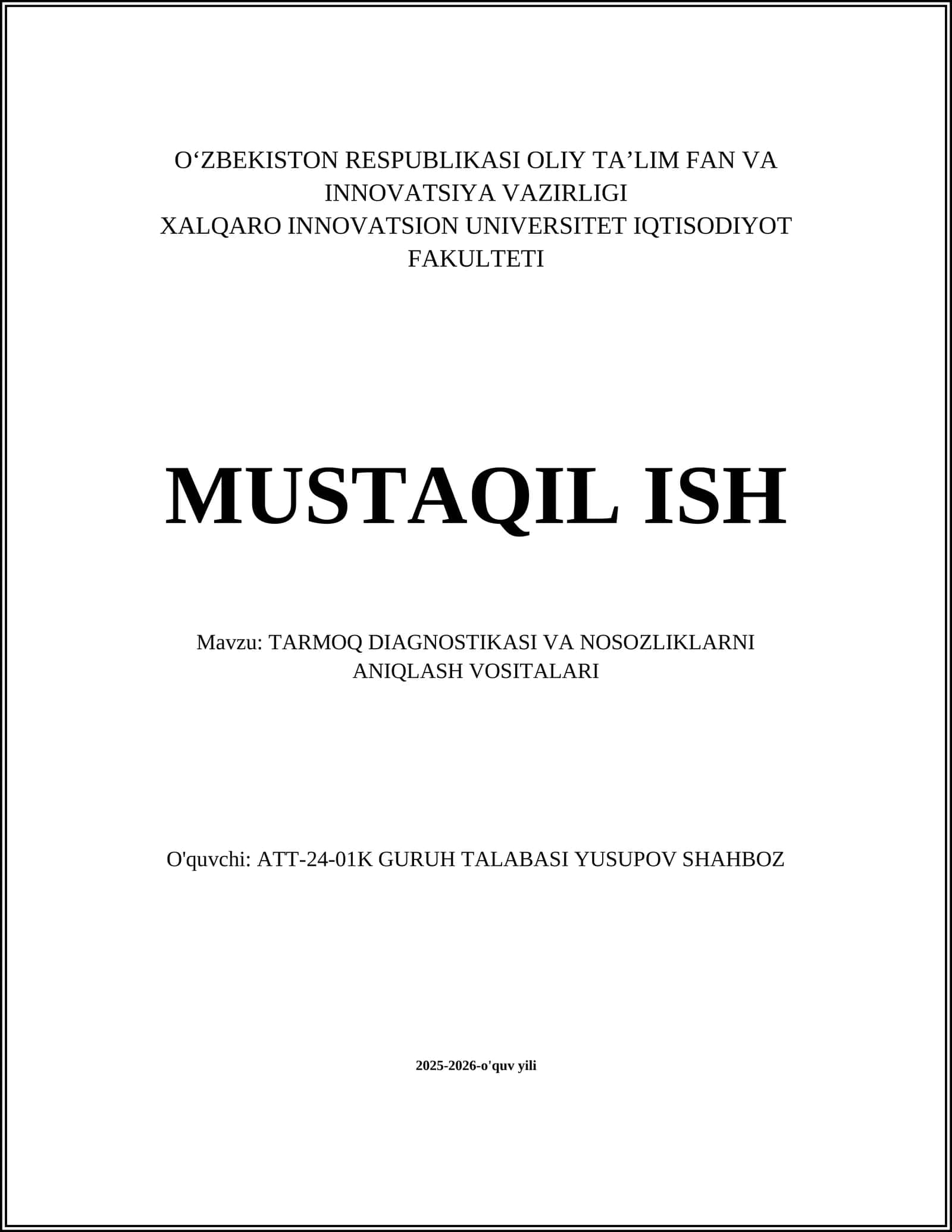 TARMOQ DIAGNOSTIKASI VA NOSOZLIKLARNI ANIQLASH VOSITALARI 1