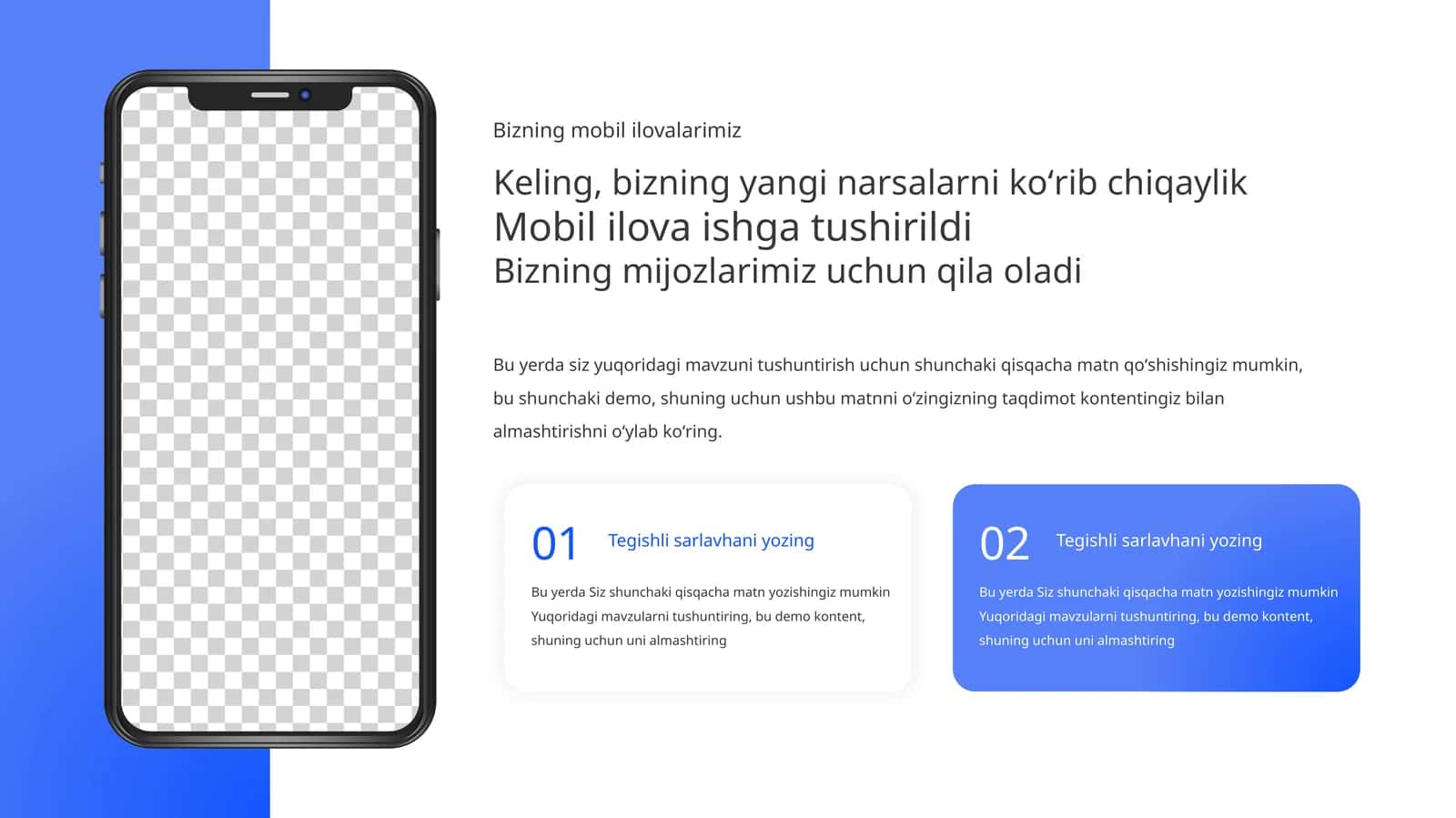 Taqdimotlar uchun bepul mobil shabloni Taqdimoti (10 Slayd) 1